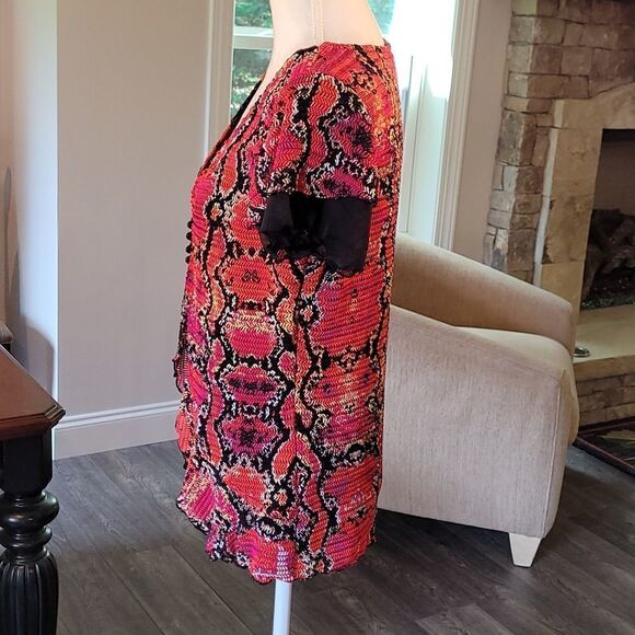 Cocomo petite sz PM blouse orange/blk - Picture 2 of 7